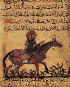unknow artist Islamic school horse and horseman illustration out of the book of the smith art of Ahmed ibn al-Husayn ibn al-Ahnaf painting
